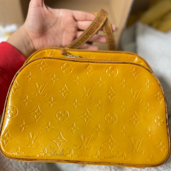 COPY - Louis Vuitton Vernis Yellow Backpack Vintage Monogram Purse Murray Tote … - Picture 7 of 16